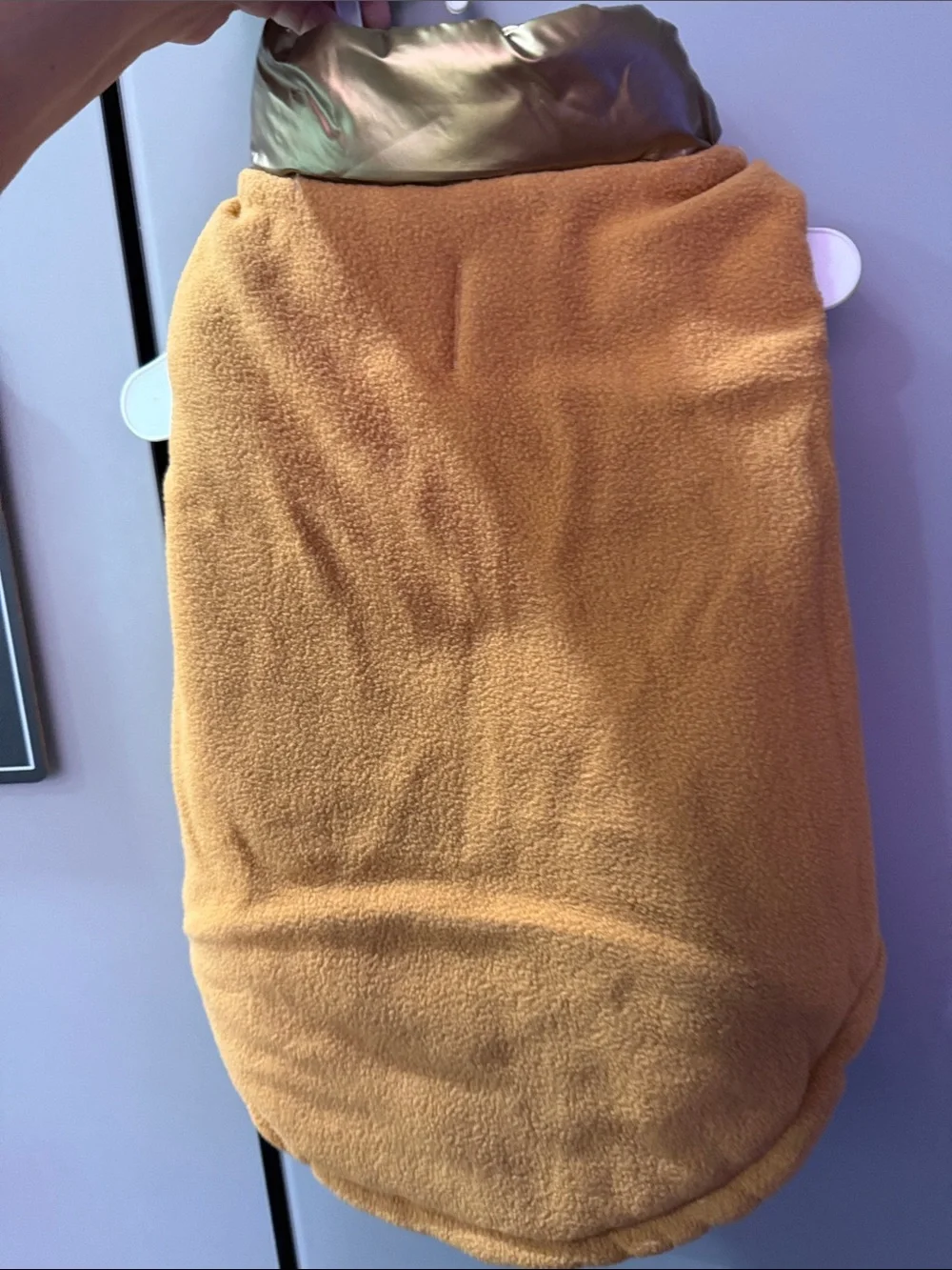 Fashion Pet Gold Puffer Dog Coat - Insulated Reversible Jacket